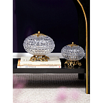 Конфетница из прозрачного рельефного стекла Eden Garden варинант исполнения - 6 | Loft Concept в Брянске