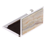 Визитница карманная металлическая с накладкой из натурального камня Агат Stone Business Card Holders  варинант исполнения - 3 | Loft Concept в Брянске