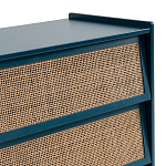 Комод с 3-мя ящиками из ротанга Blais Deep Blue Wicker Furniture варинант исполнения - 5 | Loft Concept в Брянске