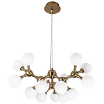 Люстра с плафонами из стеклянных шаров Pearls Suspension Brass Chandelier варинант исполнения - 2 | Loft Concept в Брянске