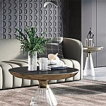 Дизайнерский журнальный стол на прозрачном основании Nofon варинант исполнения - 1 | Loft Concept в Брянске