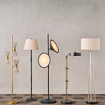 Торшер черный с 2-мя большими лампами Black Diffusers варинант исполнения - 2 | Loft Concept в Брянске