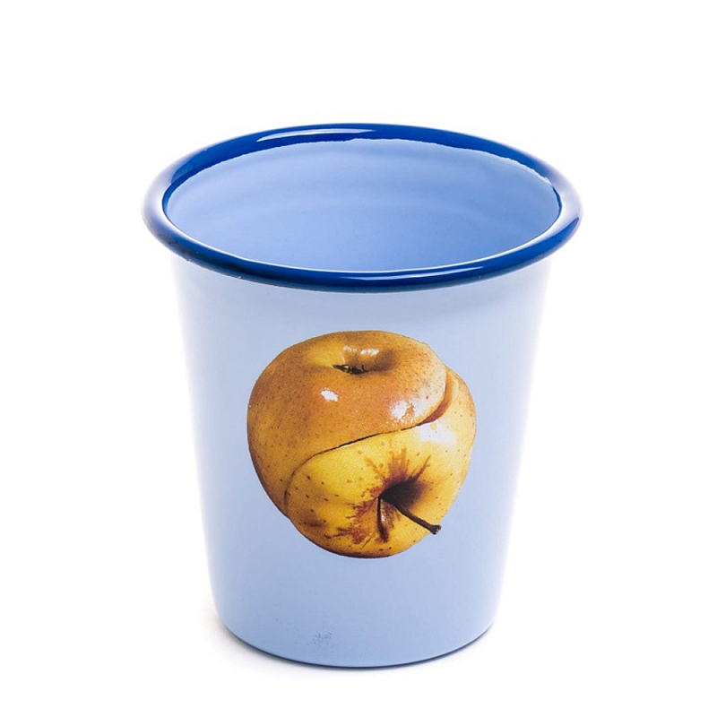 Стакан Seletti Enamel Apple Голубой Бежевый Стакан Seletti Enamel Apple Голубой Бежевый в Брянске | Loft Concept