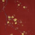 Обои ручная роспись Cherry Tree Special Colourway on Scarlet Lady dyed silk варинант исполнения - 2 | Loft Concept в Брянске