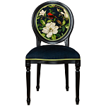 Стул чёрный из натурального бука с изображением птица в саду Blooming Red Birds варинант исполнения - 1 | Loft Concept в Брянске