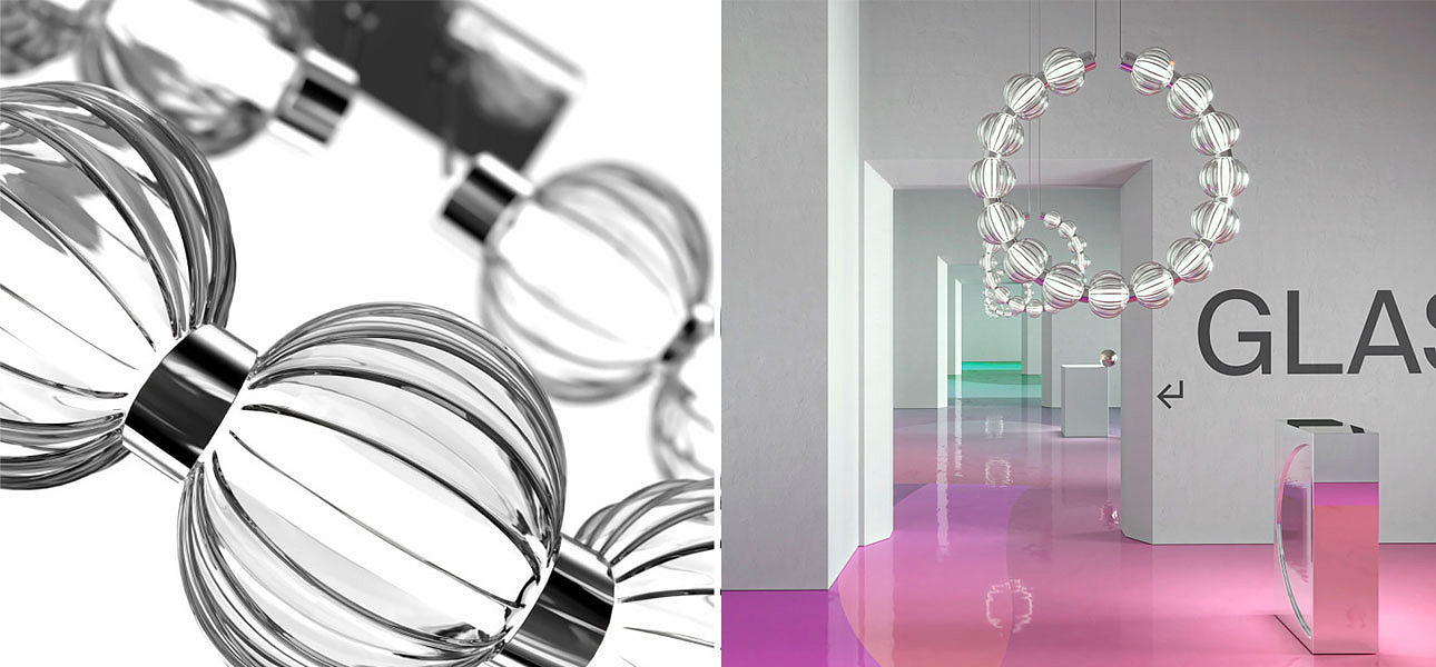 Светильник вертикальное кольцо со стеклянными шарами Balls Lamp Светильник вертикальное кольцо со стеклянными шарами Balls Lamp - Loft-Concept в Брянске