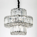 Круглая люстра с хрустальным декором Harmonica Crystal Round Chrome Chandelier варинант исполнения - 3 | Loft Concept в Брянске