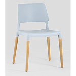 Пластиковый стул на ножках из массива бука Ferret Grey-Blue варинант исполнения - 1 | Loft Concept в Брянске