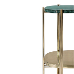 Консоль овальной формы золотая с полкой для хранения Craig варинант исполнения - 2 | Loft Concept в Брянске