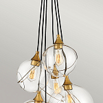 Подвесной светильник с шестью прозрачными стеклянными шарообразными плафонами Hinkley варинант исполнения - 6 | Loft Concept в Брянске