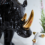 Статуэтка черный носорог с золотыми рогами Golden Horned Black Rhino варинант исполнения - 6 | Loft Concept в Брянске