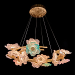 Люстра круглая на золотом каркасе с цветочным декором Miscellaneous herbs варинант исполнения - 3 | Loft Concept в Брянске