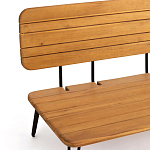 Двухместный диван из акации без подлоконтиков Amra варинант исполнения - 7 | Loft Concept в Брянске