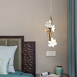 Люстра с белыми цветами на ветвистом каркасе Lure by PELLE варинант исполнения - 2 | Loft Concept в Брянске