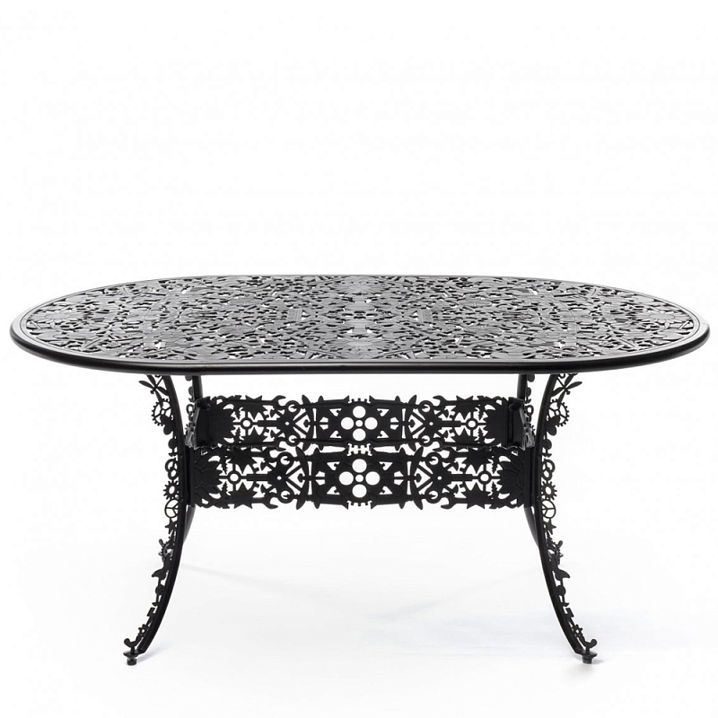 Обеденный стол Industry Collection ALUMINIUM OVAL TABLE – BLACK Черный Обеденный стол Industry Collection ALUMINIUM OVAL TABLE – BLACK Черный в Брянске | Loft Concept