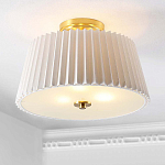 Потолочный светильник с белым плиссированным абажуром Ganglion варинант исполнения - 4 | Loft Concept в Брянске