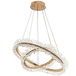 Люстра два кольца с хрустальным декором Rowan Crystal Ring Horizontal Gold Chandelier варинант исполнения - 2 | Loft Concept в Брянске