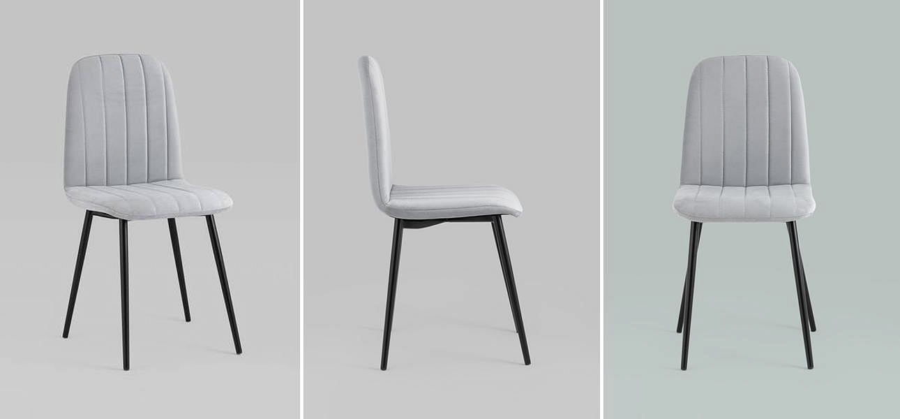 Стул Easy Chair Велюр Светло-Серый цвет Стул Easy Chair Велюр Светло-Серый цвет - Loft-Concept в Брянске