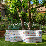 Дизайнерский модульный диван волнистой формы с цветным принтом Poltronova Superonda Sofa варинант исполнения - 45 | Loft Concept в Брянске