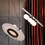 Подвесной светильник из мрамора в форме диска Marble Disc Pendant Light варинант исполнения - 3 | Loft Concept в Брянске