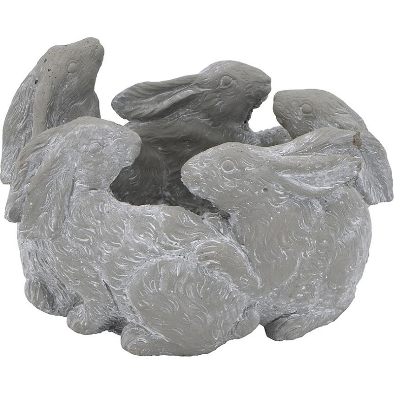Кашпо A collection of baby rabbits Серый Кашпо A collection of baby rabbits Серый в Брянске | Loft Concept