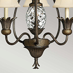 Люстра бронзового цвета с 3-мя кремовыми текстильными абажурами Hinkley варинант исполнения - 4 | Loft Concept в Брянске