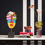 Арт-объект Разноцветное Лицо в абстрактном стиле на подставке Multicolored Abstract Face варинант исполнения - 4 | Loft Concept в Брянске