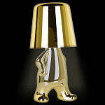 Настольная лампа фигурная золотого цвета с гладким абажуром Высота 19 см Sophia варинант исполнения - 3 | Loft Concept в Брянске