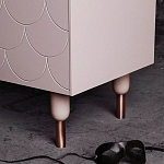 Дизайнерский комод розовый с фактурным фасадом Tiles варинант исполнения - 3 | Loft Concept в Брянске