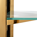 Стеллаж золото с прозрачными стеклянными полками Safekeeping варинант исполнения - 2 | Loft Concept в Брянске