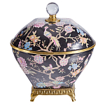 Шкатулка черного цвета с цветочной росписью Eden Garden варинант исполнения - 1 | Loft Concept в Брянске