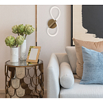 Бра с белым плафоном в форме восьмерки и круглым основанием Luke Lampco Tracer Lamp варинант исполнения - 7 | Loft Concept в Брянске