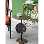 Столик приставной с абстрактным основанием и акцентом в виде золотистого диска Heavenly Space варинант исполнения - 8 | Loft Concept в Брянске