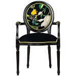 Стул с подлокотниками из натурального бука с изображением птицы и цветов Blooming Birds варинант исполнения - 1 | Loft Concept в Брянске