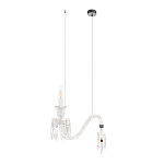 Подвесной светильник стеклянный в виде канделябра Curved Glass Chandelier варинант исполнения - 1 | Loft Concept в Брянске