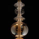 Подвесной светильник с вертикальной композицией из прозрачных и янтарных стеклянных шаров и ромбов Gabriel Scott Luna варинант исполнения - 7 | Loft Concept в Брянске