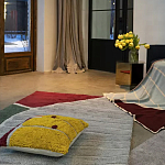 Чехол на подушку с рисунком горчичного цвета Elan Textured варинант исполнения - 2 | Loft Concept в Брянске