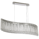 Линейная люстра изогнутой формы с хрустальными подвесками Crystal Art Chrome Linear Chandelier варинант исполнения - 2 | Loft Concept в Брянске