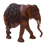 Статуэтка деревянная в виде слона Dressy Elephant варинант исполнения - 2 | Loft Concept в Брянске