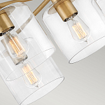 Потолочный светильник цвета латунь с пятью прозрачными цилиндрическими плафонами Hinkley варинант исполнения - 5 | Loft Concept в Брянске