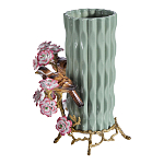 Ваза с птицами и цветами из фарфора с бронзовыми элементами Garden of Eden варинант исполнения - 3 | Loft Concept в Брянске