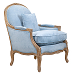 Кресло Ava Classical Armchair light blue velour варинант исполнения - 1 | Loft Concept в Брянске
