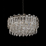 Круглая люстра с хрустальными подвесками на серебряном каркасе Gorgeous Crystal Light варинант исполнения - 6 | Loft Concept в Брянске