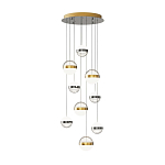 Люстра каскадная с 9-ю подвесами бронза и никель Peggy Futura lamp варинант исполнения - 2 | Loft Concept в Брянске