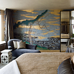 Обои ручная роспись Bamboo River Blossom Original colourway on Deep Rich Gold gilded paper with pearlescent antiquing варинант исполнения - 5 | Loft Concept в Брянске