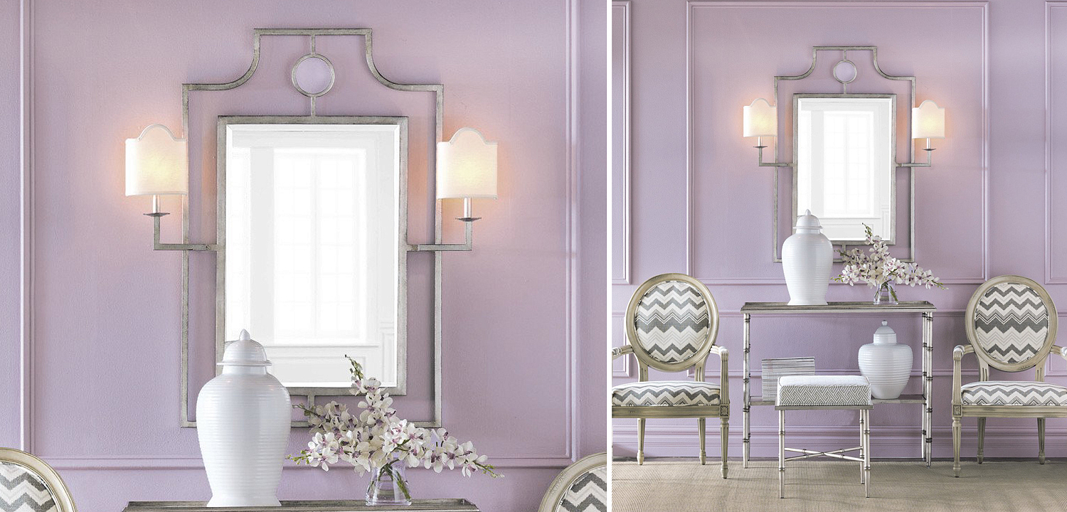 Зеркало с бра Mirror with Sconces Dairile Silver Зеркало с бра Mirror with Sconces Dairile Silver - Loft-Concept в Брянске