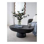Столик кофейный черного цвета с овальной столешницей и круглым основанием Black Dalmen Table варинант исполнения - 2 | Loft Concept в Брянске