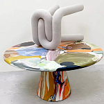 Дизайнерский журнальный стол с цветным орнаментом Unyly варинант исполнения - 1 | Loft Concept в Брянске