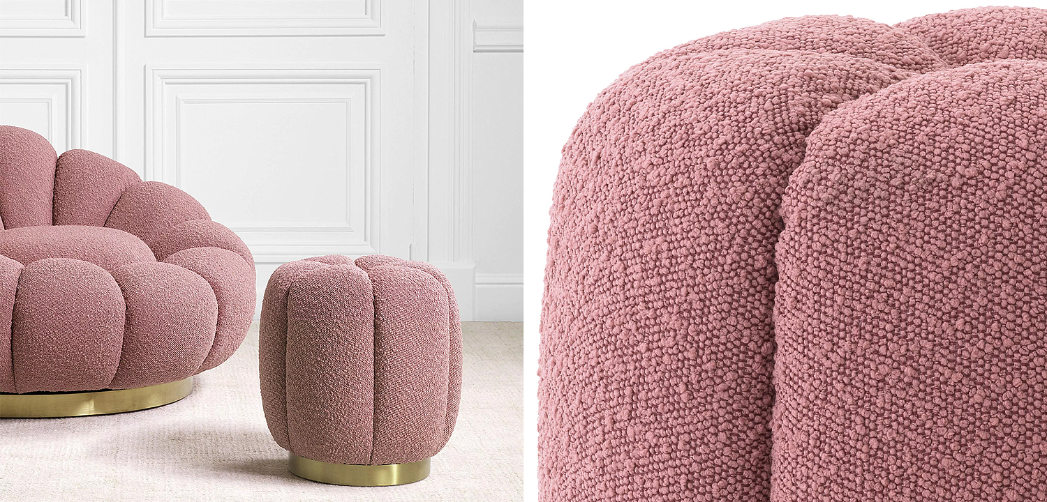 Пуф Eichholtz Stool Orchanic Boucle Rose Пуф Eichholtz Stool Orchanic Boucle Rose - Loft-Concept в Брянске