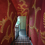 Обои с вышивкой ручной работы Fyodor Original colourway on Merlot linen варинант исполнения - 1 | Loft Concept в Брянске